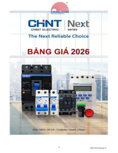 Bảng giá thiết bị điện Chint 2026 áp dụng cho đại lý
