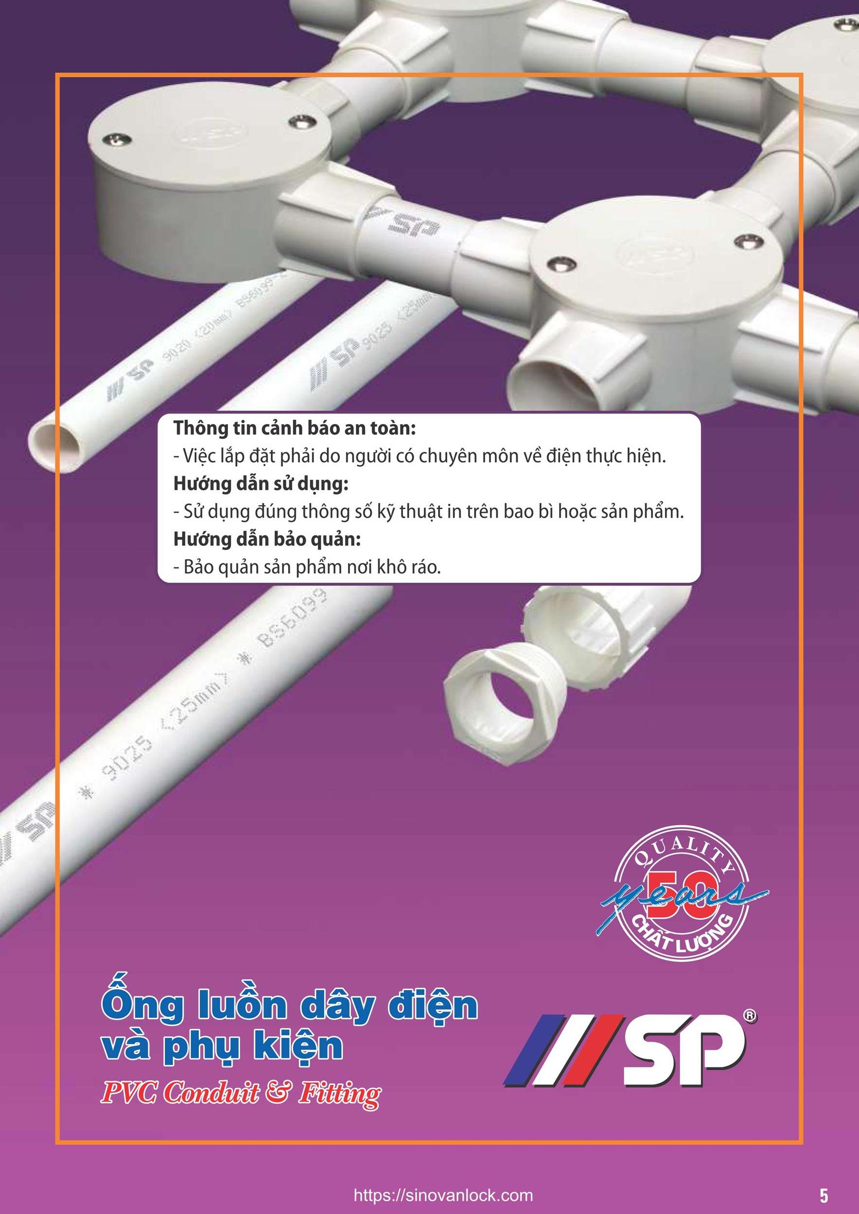 Bảng giá ống luồn dây điện pvc Sino Vanlock 2026